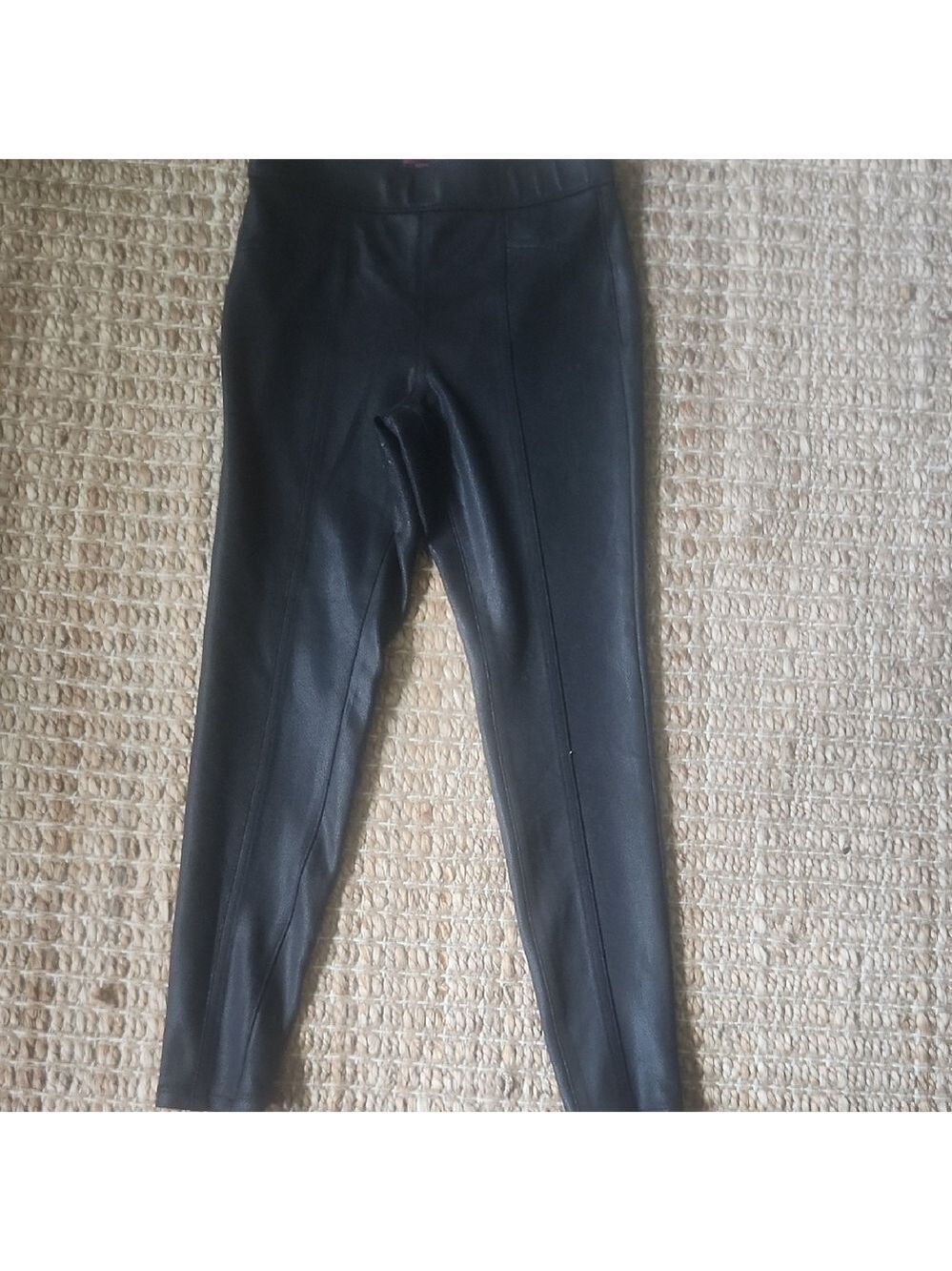 No Boundaries Black Faux Suede Fitted Bikercore Sexy Small Leggings